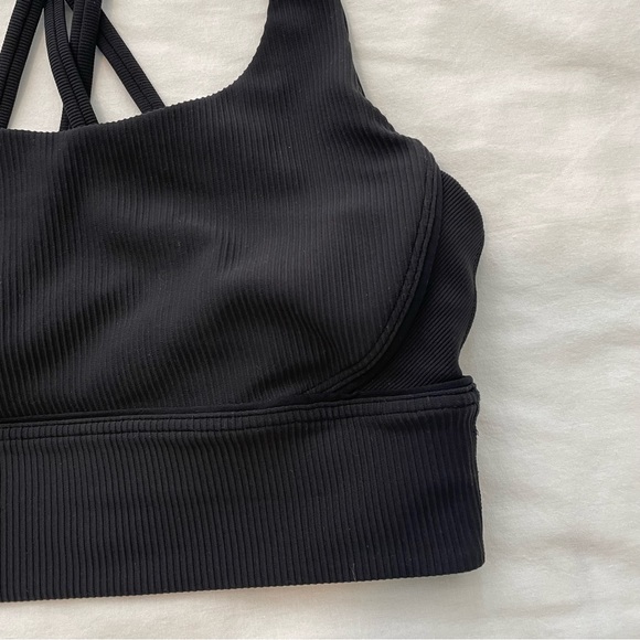 Lululemon Ribbed Energy Bra Black 8 - Picture 6 of 6